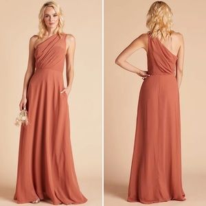 Birdy Grey Kira Bridesmaid Dress in Chiffon Terracotta